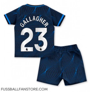 Chelsea Conor Gallagher #23 Replik Auswärtstrikot Kinder 2023-24 Kurzarm (+ Kurze Hosen)